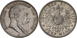 Baden: Friedrich I. 1852-1907: 5 Mark 1907 G, Jaeger 33, Vorzüglich. - Taler & Doppeltaler