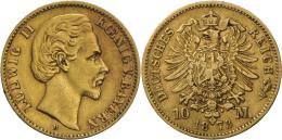 Bayern: Ludwig II. 1864-1886: 10 Mark 1873 D, Jaeger 193,  Sehr Schön. - Pièces De Monnaie D'or