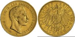 Preußen: Wilhelm II. 1888-1918: 10 Mark 1901 A, Jaeger 251, Gold 900, 3,982 G, Fast Vorzüglich. - Goldmünzen