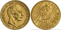 Preußen: Wilhelm II. 1888-1918: 10 Mark 1909 A, Jaeger 251, Sehr Schön. - Monete D'oro