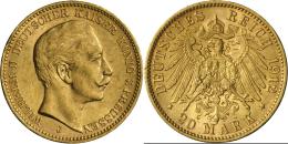 Preußen: Wilhelm II. 1888-1918: 20 Mark 1912 A, Jaeger 252, Sehr Schön+. - Goldmünzen