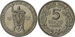 Weimarer Republik: 5 Reichsmark 1925 A, Rheinlande, Jaeger 322, Fast Stempelglanz. - Autres & Non Classés