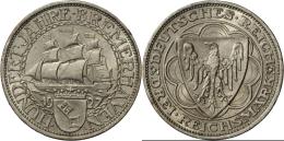 Weimarer Republik: 3 Reichsmark 1927 A, Bremerhaven, Jaeger 325, Feine Patina, Fast Vorzüglich. - Other & Unclassified