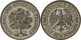 Weimarer Republik: 5 Reichsmark 1928 F, Eichbaum, J. 331, Herrlich Zaponiert, Polierte Platte. - Autres & Non Classés