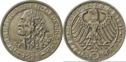 Weimarer Republik: 3 Reichsmark 1928 D, Dürer, J. 332, Feiner Matter Stempelglanz. - Sonstige & Ohne Zuordnung