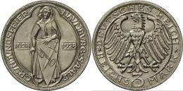 Weimarer Republik: 3 Reichsmark 1928 A, Naumburg/Saale, Jaeger 333, Vorzüglich. - Sonstige & Ohne Zuordnung