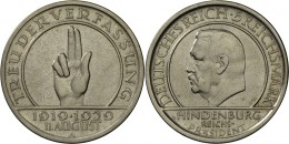 Weimarer Republik: 5 Reichsmark 1929 A, Schwurhand, Jaeger 341, Ss Fast Vorzüglich - Autres & Non Classés