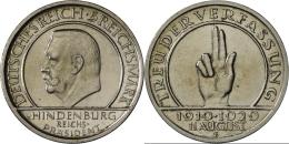 Weimarer Republik: 5 Reichsmark 1929 E, Schwurhand, Jaeger 341, Vorzüglich. - Sonstige & Ohne Zuordnung
