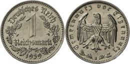 Drittes Reich: 1 Reichsmark 1939 B, Jaeger 354, Fast Vorzüglich. - Autres & Non Classés