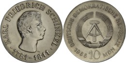 DDR: 10 Mark 1966, Karl Friedrich Schinkel, Jaeger 1517, Herrliches Stück, Stempelglanz. - Autres & Non Classés