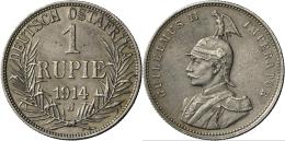 Deutsch-Ostafrika: Wilhelm II. 1888-1918 - Auswärtiges Amt: Lot 3 Stück; 1 Rupie 1914 J, 1/2 Rupie 1904 A, 1/4 - Deutsch-Ostafrika