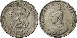 Deutsch-Ostafrika: Wilhelm II. 1888-1918 - Deutsch-Ostafrikanische Gesellschaft: Lot 3 Stück; 1 Rupie 1901, 1/2 Rup - Africa Orientale Tedesca