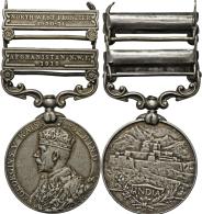 Medaillen Alle Welt: Indien-Georg V. 1910-1936: India General Service Silbermedaille; 2 Clasps: Afghanistan N.W.F. 1919 - Non Classés