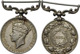 Medaillen Alle Welt: Indien-Georg VI. 1936-1952: Lot 2 Stück; India Service Silbermedaille, Je 36 Mm, Randgravur, S - Non Classés