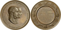 Medaillen Deutschland - Geographisch: Braunschweig-Calenberg-Hannover, Georg V. 1851-1866: Bronzemedaille 1868 Von Jaune - Autres & Non Classés