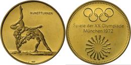 Medaillen Deutschland - Geographisch: München: Goldmedaille 1972, Olympische Spiele 1972, Kunstturnen, Gold 900, 32 - Autres & Non Classés