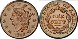 Vereinigte Staaten Von Amerika: 1 Cent Bis 1 Dollar: 4x 1 Cent: 1826, 1847, 1901, 1903, 2 Cent 1864, 3 Cent 1865, 5x 5 C - Autres & Non Classés