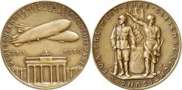 Drittes Reich: 3. REICH/ZEPPELIN: Bronzemedaille 1936 (von Karl Götz) - Deutschlandfahrt Zu Bekenntniswahl, Die Bei - Sonstige & Ohne Zuordnung