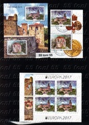 2017  Europa CEPT - Castles  2v+S/S + BOOKLET  – Used/oblitere (O) Bulgaria/Bulgarie - 2017