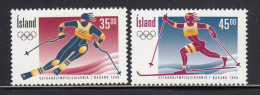 Iceland MNH 1998 Set Of 2 Winter Olympics, Nagano - Unused Stamps