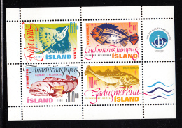 Iceland MNH 1998 Souvenir Sheet Of 4 Fish - Unused Stamps