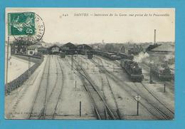 CPA 242 - Chemin De Fer Trains Intérieur De La Gare SAINTES 17 - Saintes