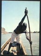 NIGER -  Canoe Driver - Pirogue  , Timbrée. Franked Stamp Moufflon - Niger