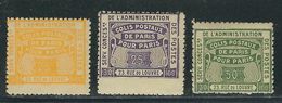 FRANCE Colis Postaux Paris Pour Paris N° 49 à 51  ** - Mint/Hinged