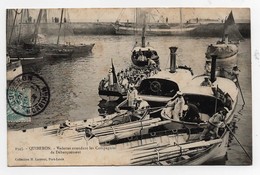 Carte Postale Quiberon Vedettes Attendant Les Compagnies De Débarquement CPA 1907 Marins - Questembert