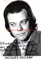 Jacques Decamp Opera - Autographes