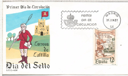 ESPAÑA SPD DIA DEL SELLO 1981 CORREO DE CASTILLA TRANSPORTE - Other (Earth)