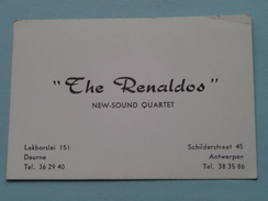 " The RENALDOS " New-Sound Quartet ( Lakborslei Deurne - Schilderstraat Antwerpen / Zie Foto's Voor Detail )! - Tarjetas De Visita