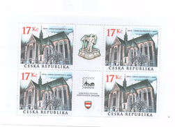 Year 2004 -  Cathedral In City Brno, 4 Stamps, Incl. 2 Cupons  MNH. - Blocks & Sheetlets