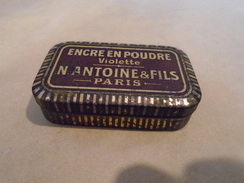 BOITE ANCIENNE ENCRE POUDRE VIDE N. ANTOINE & FILS - Federn