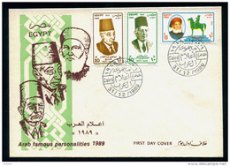 EGYPT / 1989 / IBRAHIM AL MAZINI / ABD AL RAHMAN AL RAFAI / IBRAHIM PASHA / FDC - Storia Postale