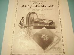 ANCIENNE PUBLICITE MARQUISE DE SEVIGNE 1930 - Chocolate