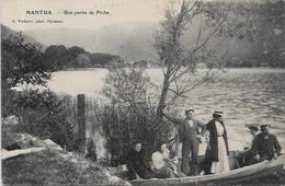 CPA Nantua Dans L'Ain écrite Pêche à La Ligne - Nantua