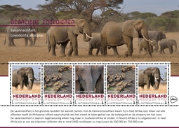 Nederland 2017 Endangered Species 3  Olifant  Elefant  Sheetlet    Postfris/mnh/sans Charniere - Unused Stamps