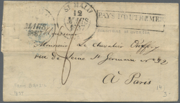 Frankreich - Vorphilatelie: 1772/1878, 155 Letters Sent From France To Exlusively Foreign Destinations Including Some Ov - 1792-1815: Conquered Departments