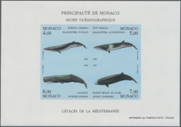 Monaco: 1993, Whales, IMPERFORATE Souvenir Sheet, 20 U/m Copies. Maury BF62 Nd - 4.500,- €. - Neufs