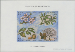 Monaco: 1993, The Four Seasons (Almond Tree), IMPERFORATE Souvenir Sheet, 25 U/m Copies. Maury BF63 Nd - 4.625,- €. - Nuovi