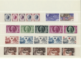 Monaco: 1950s/1970s, Monaco Trial Color Proofs. 37 Strips Of 5 + 6 Additional (191 Proofs); F-VF MNH; On 2 Leuchtturm Al - Ungebraucht