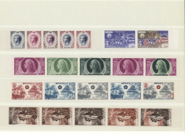 Monaco: 1950s/1970s, Monaco Trial Color Proofs. 37 Strips Of 5 + 6 Additional (191 Proofs); F-VF MNH; On 2 Leuchtturm Al - Ongebruikt