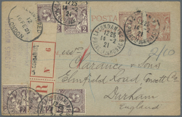 Monaco: 1897/1949, Lot Of Six Better Entires (single Lots), E.g. Two Covers Single Franking 5 Fr. Albert, Registered Mai - Covers & Documents