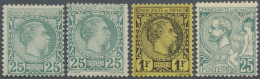 Monaco: 1885/1920, Sauberes Lot Von 16 Werten, Dabei MiNr. 6 (2), MiNr. 9 Postfrisch (Maury 2.900,- €), 16 Ungebrau - Oblitérés