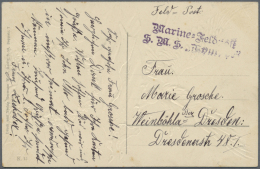 Deutsche Schiffspost - Marine: 1890/1918, Partie Von Ca. 90 Belegen Aus Den Verschiedensten Regionen/Einsätzen Mit - Sonstige & Ohne Zuordnung