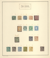 Französische Kolonien - Allgemeine Ausgabe: 1859/1886, Petty Used Collection From 1st Issue, Incl. 40c. Ceres "reto - Altri & Non Classificati