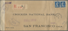 Alle Welt: 1914/18, Posten Von Ca. 150 Zensur-Belegen (einige Vorderseiten) An Ein Bank In San Francisco Mit Vielen Unte - Sammlungen (ohne Album)