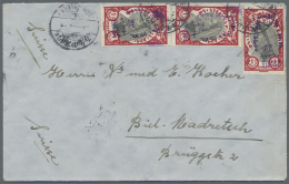 Alle Welt: 1875/1960, Group Of 13 Better Entires, E.g. Hongkong Postal Fraud, Spain 1875 Cover, Poland Local Przedborz, - Sammlungen (ohne Album)