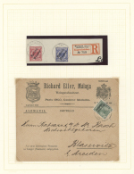 Marokko: 1896-1975, Small Collection On Album Leaves Including French, German And Spanish P.O., IFNI, Local Issues, Maza - Storia Postale